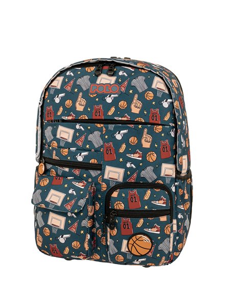 Sac à Dos Polo Youngster Bleu Foncé avec Motif 8442