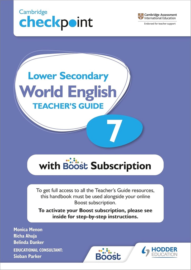 Cambridge Checkpoint Lower Secondary World English 7 Teacher's Guide+Boost Subscription