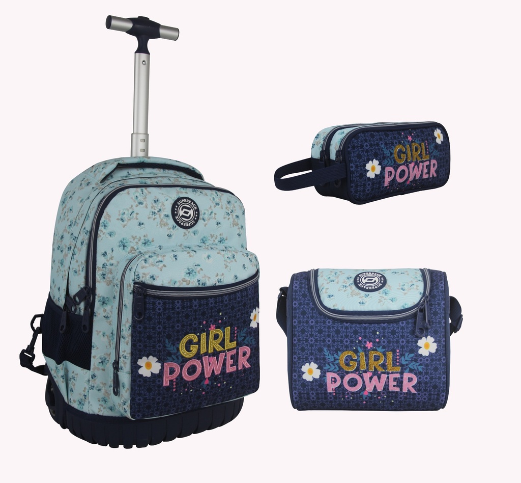 Cartable Roulette 3 Pièces Trolley Gurl Power
