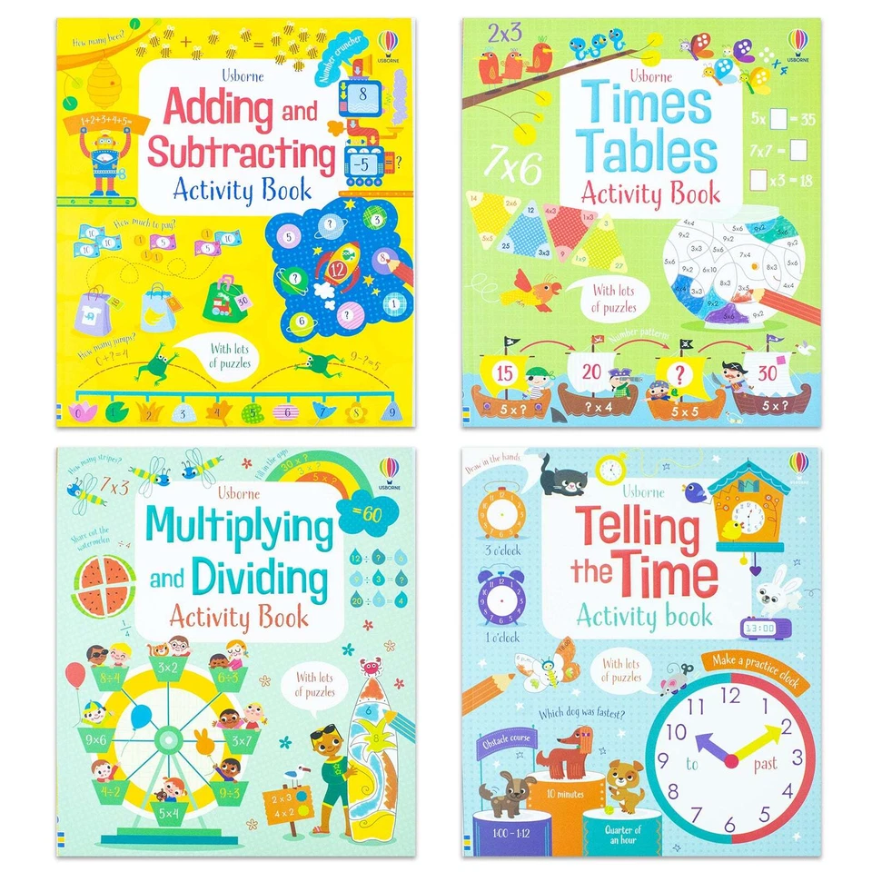 [9781801319645] Usborne Maths Activity Collection Box Set (4 Books)
